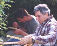Aurel and John grafting larva