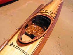 Wood chips, epoxy putty and fiberglass make this lightweight seat.