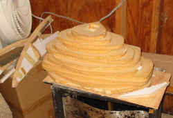 Forms that create the shape of the boat.