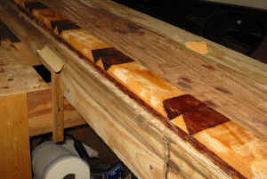 The edges were sanded smooth before cutting slices off.